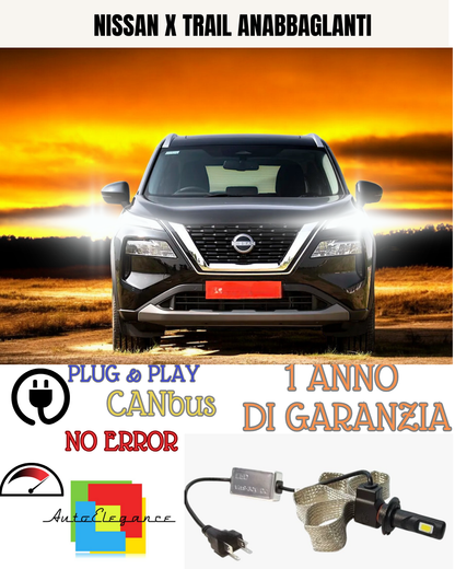 ✨KIT LED H11 NISSAN X TRAIL 6000K  BIANCO ANABBAGLIANTE ✨
