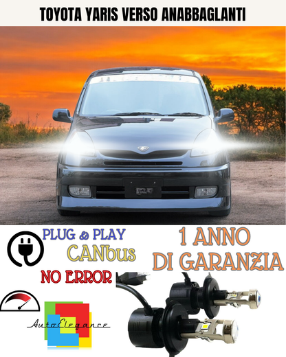 🔥KIT BI-LED H4 TOYOTA YARIS VERSO 18000 6000K ANABBAGLIANTI🔥
