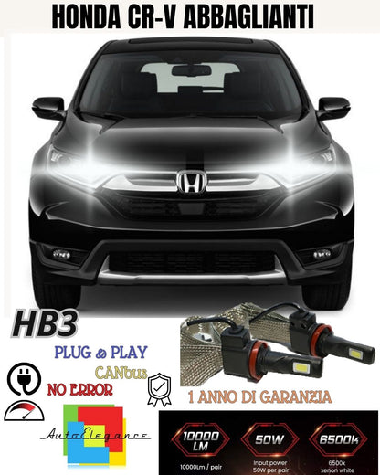 ❤️❤️KIT FULL LED HB3 ABBAGLIANTI HONDA CR-V CR V MK3 6000K CANBUS 6400 LUMEN❤️❤️