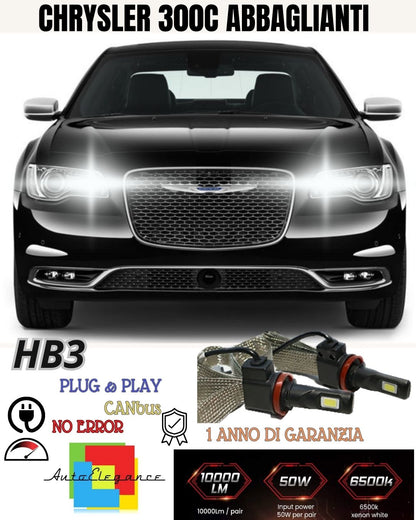 ❤️❤️KIT FULL LED HB3 ABBAGLIANTI CHRYSLER 300C 6000K CANBUS 6400 LUMEN NO AVARIA