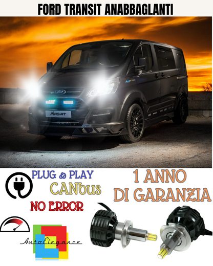 🔥FULL LED KIT ANABABAGLIA H7 6000K LED CANBUS FOR LENTICULARS 360 FORD TRANSIT🔥