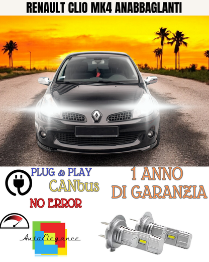 🔥KIT LED RENAULT CLIO MK4 H7 6000K BIANCO ANABBAGLIANTI 🔥