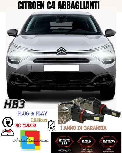 😍😍KIT FULL LED HB3 ABBAGLIANTI CITROEN C4 AIRCROSS 6000K CANBUS 6400 LUMEN😍😍