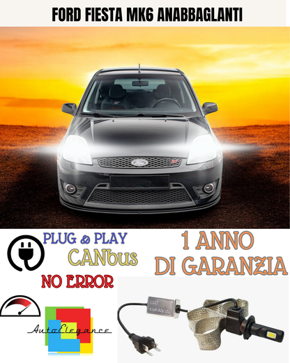 ✨KIT LED FORD FIESTA MK6 H7 6000K  BIANCO  ANABBAGLIANTI✨