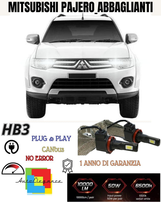 LAMPADE ABBAGLIANTI LED PER MITSUBISHI PAJERO 4 LAMPADE LED H9 NO AVARIA 6400 LM