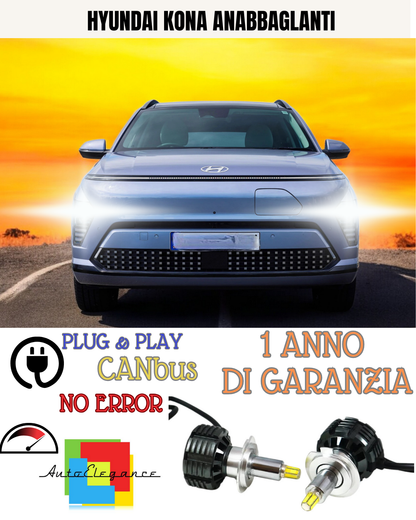 ✨KIT LED HYUNDAI KONA H7 6000K  BIANCO  ANABBAGLIANTI✨