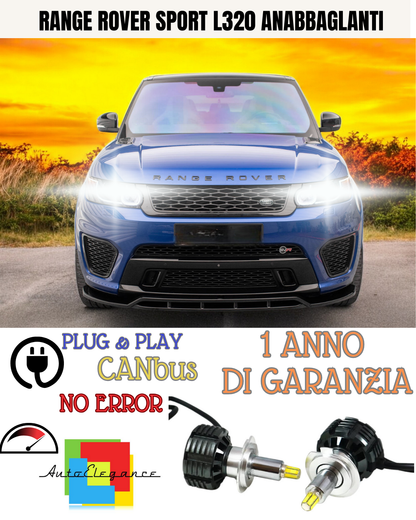 ✨KIT LED RANGE ROVER SPORT L320 H7 6000K  9600 BIANCO  ANABBAGLIANTI✨