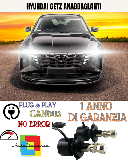 🔥KIT BI-LED H4 HYUNDAI GETZ 18000 6000K ANABBAGLIANTI🔥