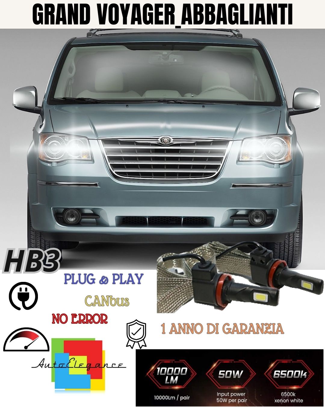 🔥LAMPADE ABBAGLIANTI LED LANCIA GRAND VOYAGER LAMPADE A LED H11 100% NO AVARIA