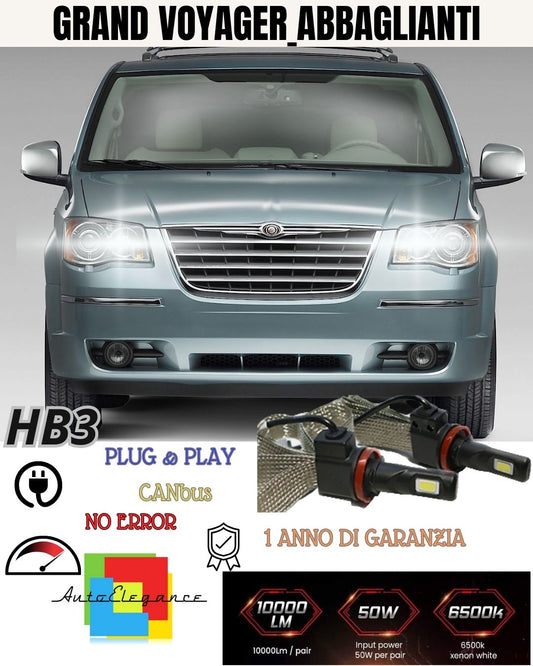 LAMPADE ABBAGLIANTI LED LANCIA GRAND VOYAGER LAMPADE A LED H11 100% NO AVARIA