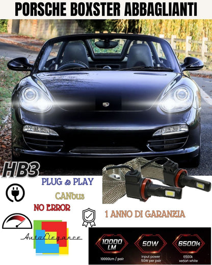 ❤️‍❤KIT FULL LED H9 PORSCHE BOXSTER 987 ABBAGLIANTE 6000K BIANCO CANBUS NO ERROR