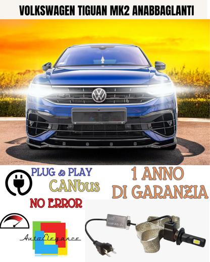 ✨KIT LED VOLKSWAGEN TIGUAN MK2 H7 6000K  BIANCO  ANABBAGLIANTI✨