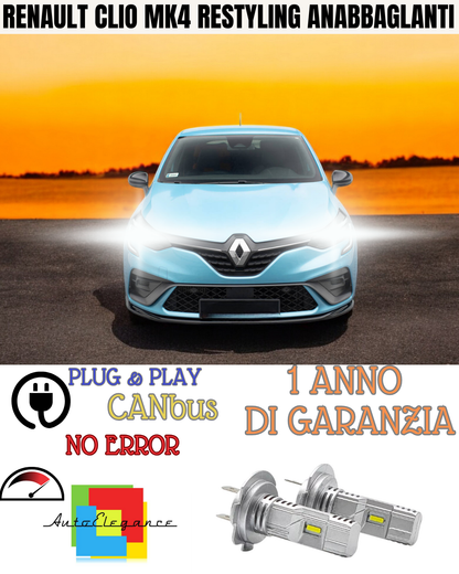 🔥KIT LED RENAULT CLIO MK4 RESTYLING H7 6000K BIANCO ANABBAGLIANTI 🔥