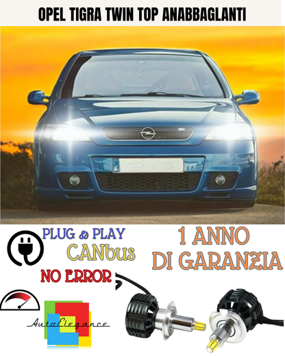 🔥KIT LED OPEL TIGRA TWIN TOP H7 6000K 9600 LUMEN BIANCO  ANABBAGLIANTI🔥