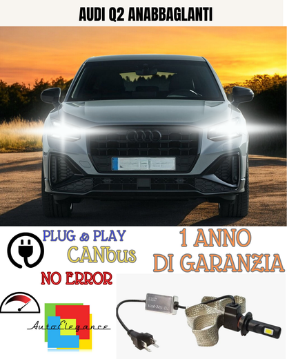 ✨KIT LED AUDI Q2 H7 6000K 6400 LUMEN ANABBAGLIANTI✨