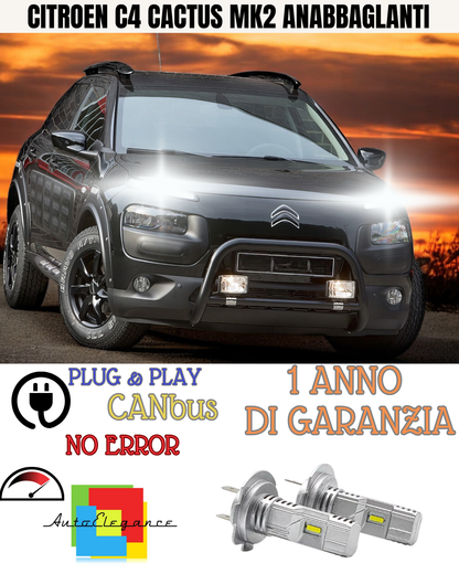 🔥KIT LED CITROEN C4 CACTUS MK2 H7 6000K BIANCO ANABBAGLIANTI 🔥