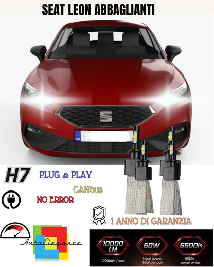 😮😮FULL LED KIT SEAT LEON 5F LED LAMPS H7 6000K XENON HIGH BEAM NO FAILURE😮