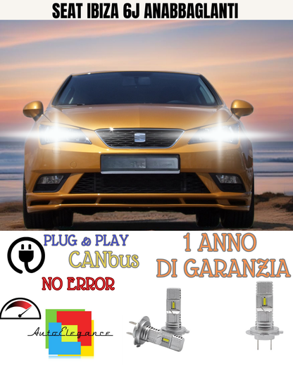 🔥KIT  LED SEAT IBIZA 6J 6000K BIANCO ANABBAGLIANTI 🔥