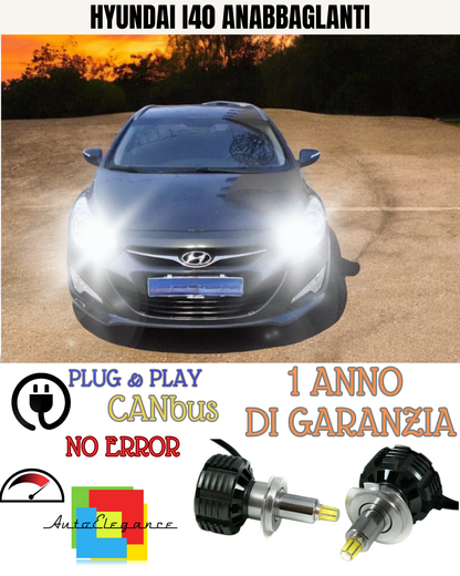 🔥KIT FULL LED ANABBAGLIANTI H7 6000K LED CANBUS PER LENTICOLARI360HYUNDAI I40🔥