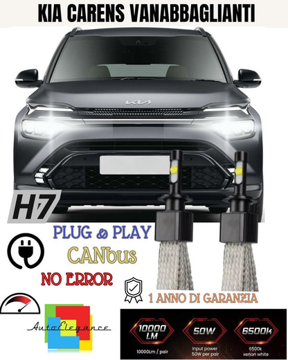 FULL LED KIT KIA CARENS IV LED LAMPS H7 6000K XENON HIGH BEAM NO FAILURE 