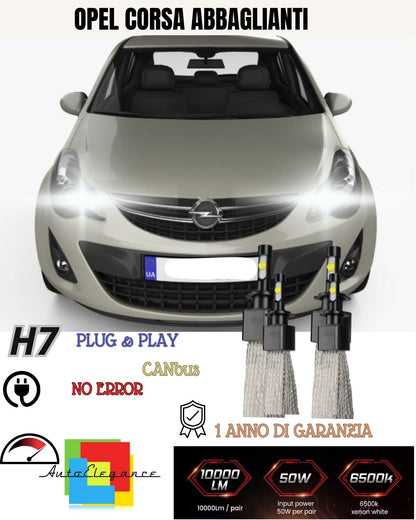 🤯🤯OPEL CORSA D LED HIGH BEAM LAMPS H1 LED LAMPS NO LIGHT FAILURE 6000K🤯