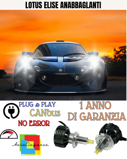 🔥KIT FULL LED ANABBAGLIANTI H7 6000K LED CANBUS PER LENTICOLARI 360 LOTUS 🔥