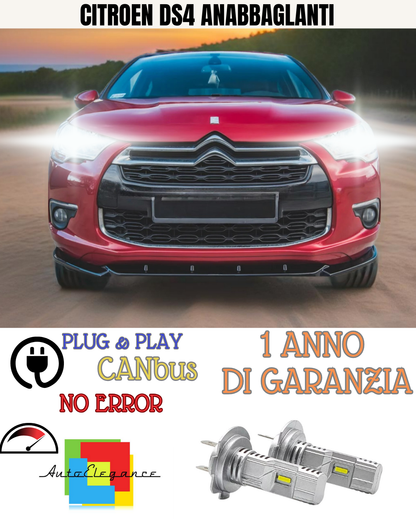 🔥KIT LED CITROEN DS4 H7 6000K BIANCO ANABBAGLIANTI 🔥
