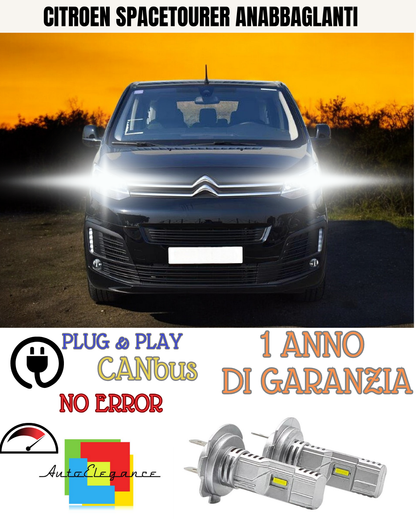 ✨KIT LED CITROEN SPACETOURER H7 6000K BIANCO ANABBAGLIANTI ✨