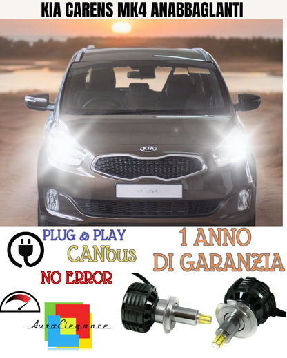 🔥KIT FULL LED ANABBAGLIANTI H7 6000K CANBUS LENTICOLARI 360 KIA CARENS MK4🔥
