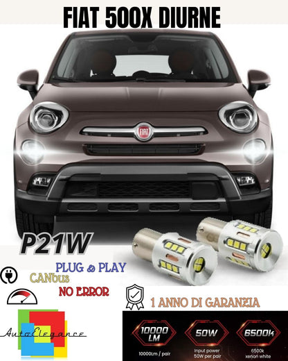 ❤️‍PAIR OF DAYTIME LIGHTS DRL 22 LED P21W CANBUS FIAT 500X UP TO 2016 6000K WHITE 