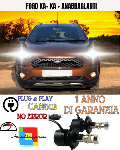 🔥KIT BI-LED H4 FORD KA+ KA + 18000 6000K ANABBAGLIANTI🔥