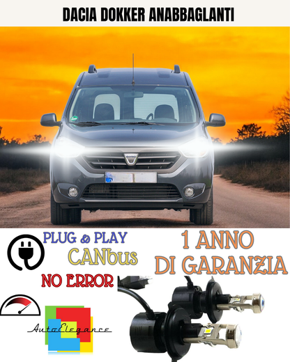 🔥KIT BI-LED H4 DACIA DOKKER 18000 6000K ANABBAGLIANTI🔥