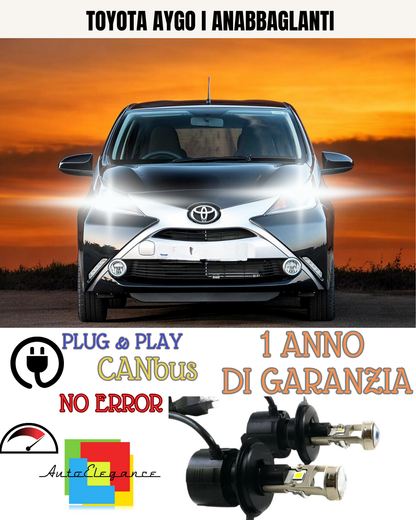 🔥KIT BI-LED H4 TOYOTA AYGO I 18000 6000K ANABBAGLIANTI🔥