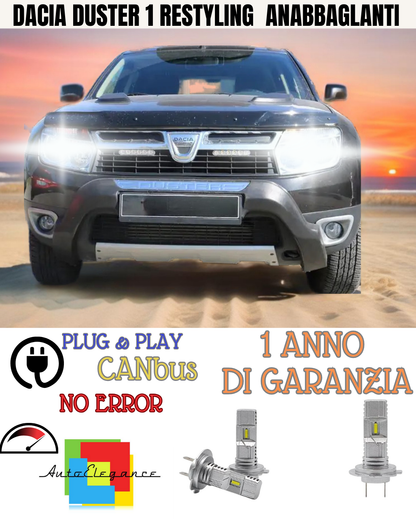 🔥KIT LED DACIA DUSTER 1 RESTYLING H7 6000K BIANCO ANABBAGLIANTI 🔥