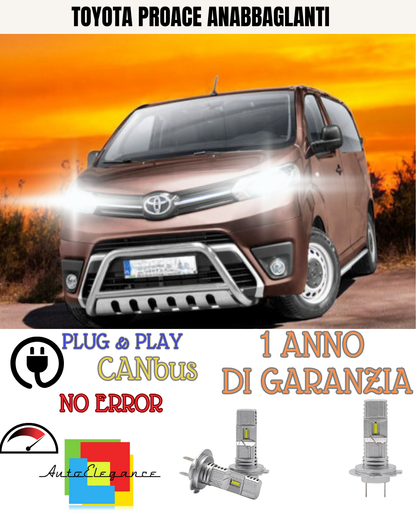 ✨CONVERSIONE LED TOYOTA PROACE 6000K BIANCO ANABBAGLIANTE + ABBAGLIANTE✨