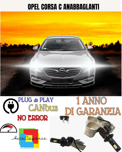 🔥KIT LED H7  OPEL CORSA C 6000K  BIANCO ANABBAGLIANTE 🔥
