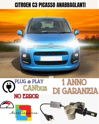 ✨KIT LED CITROEN C3 PICASSO H7 6000K BIANCO  ANABBAGLIANTI✨