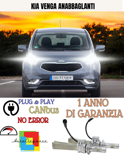 🔥KIT LED KIA VENGA H7 6500K  8000 BIANCO ANABBAGLIANTI🔥