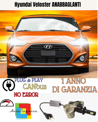 ✨KIT LED HYUNDAI VELOSTER  H1 6000K  ANABBAGLIANTI ✨