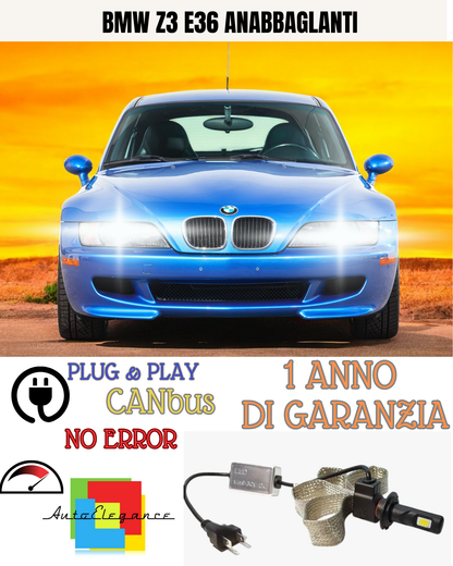 🔥KIT LED BMW Z3 E36 H7 6000K 6400 LUMEN ANABBAGLIANTI🔥