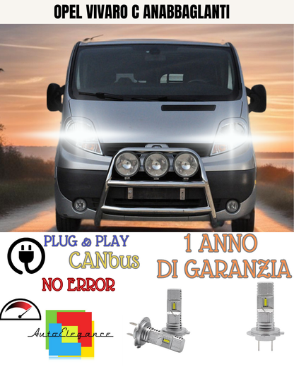 ✨CONVERSIONE LED ANABBAGLIANTE + ABBAGLIANTE OPEL VIVARO C 6000K BIANCO✨