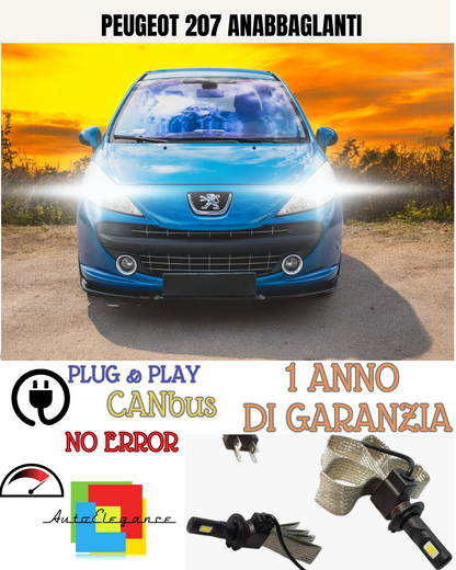 🔥KIT LED H7 PEUGEOT 207 6000K  BIANCO ANABBAGLIANTE 🔥
