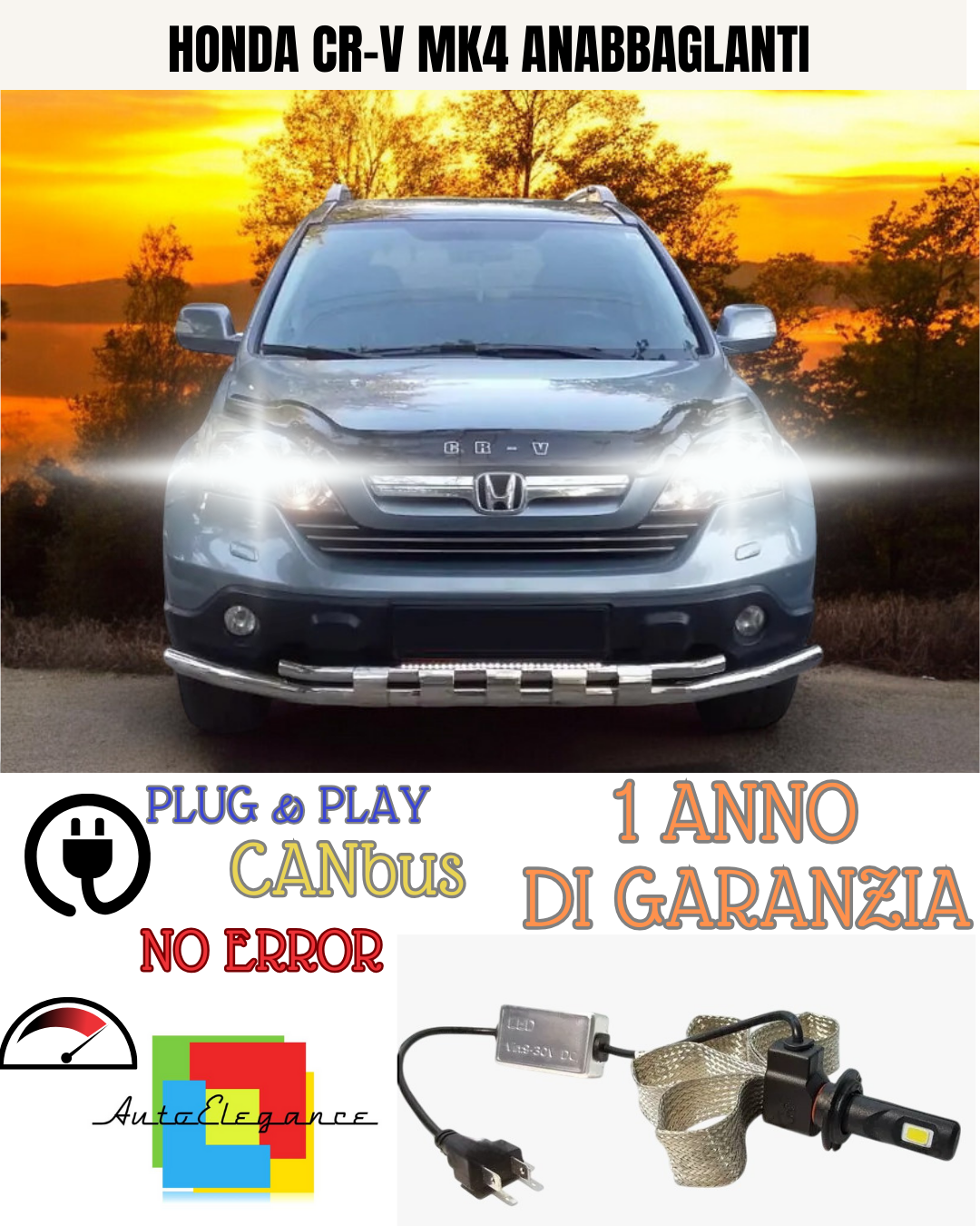 🔥KIT LED HONDA CR-V MK4 H7 6000K BIANCO 6400 ANABBAGLIANTI🔥