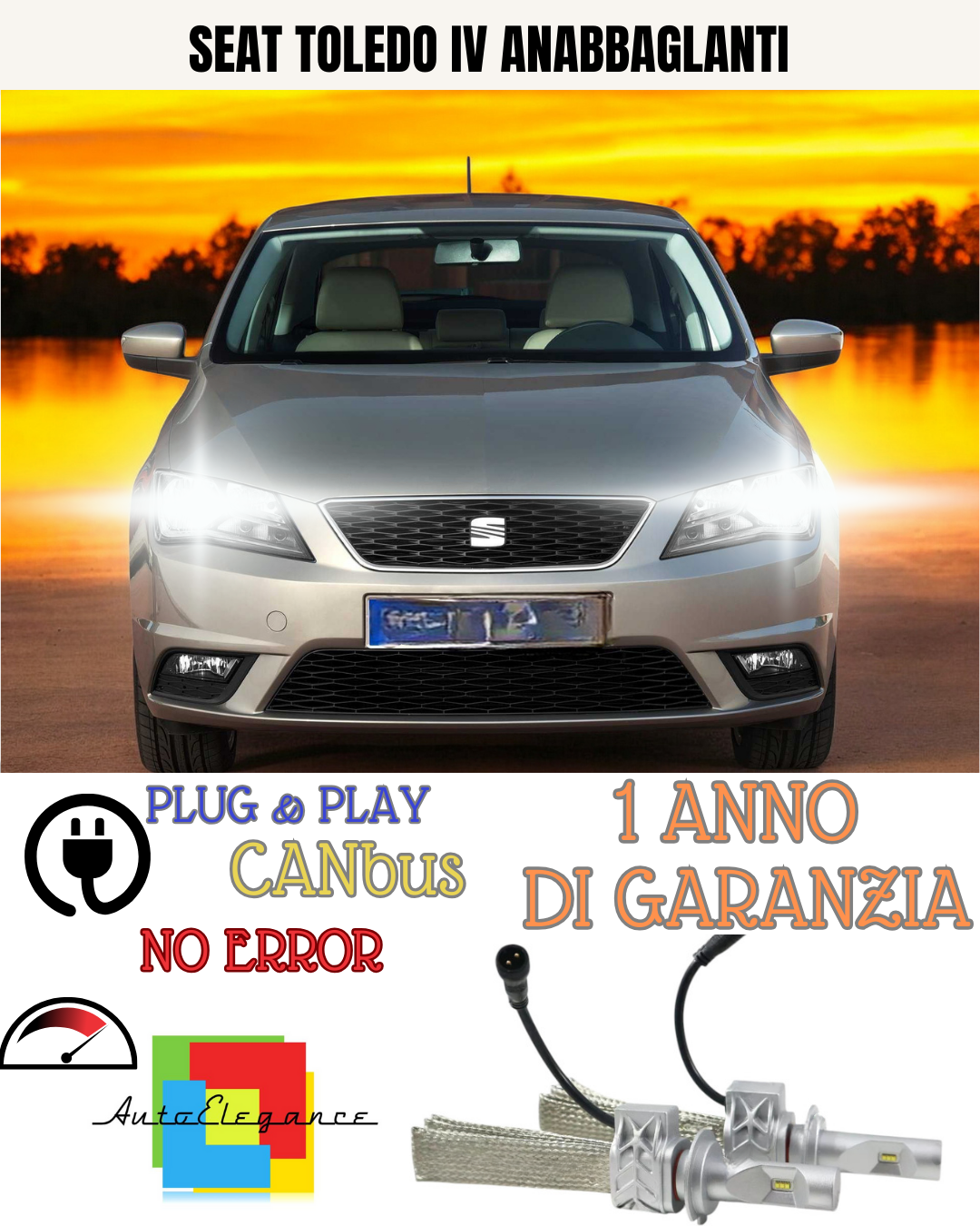 🔥KIT LED SEAT TOLEDO IV H7 6000K 8000 LUMEN BIANCO ANABBAGLIANTI🔥