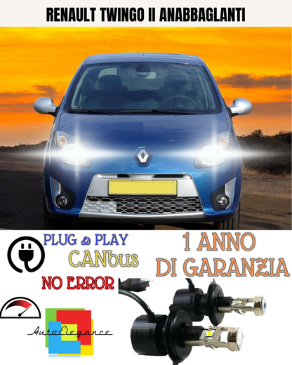 🔥KIT BI-LED H4 RENAULT TWINGO II 18000 6000K ANABBAGLIANTI🔥