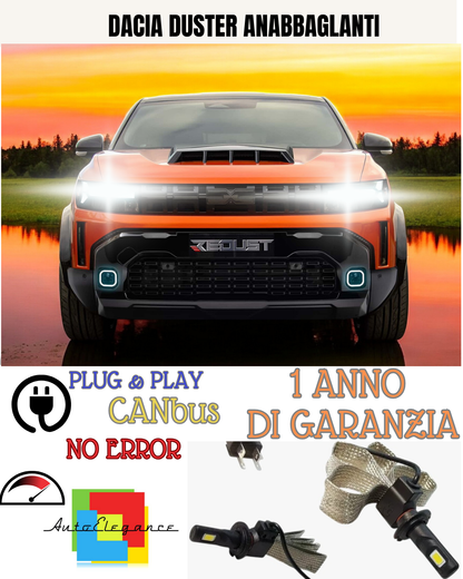 🔥KIT LED H7 DACIA DUSTER 6000K  BIANCO ANABBAGLIANTE 🔥