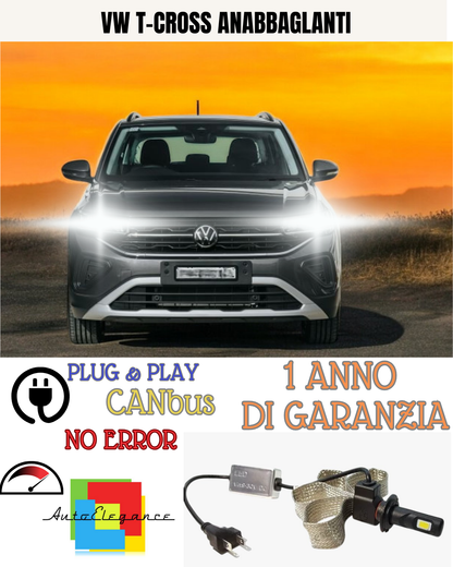 🔥KIT LED VW T-CROSS H7 6000K BIANCO ANABBAGLIANTI🔥