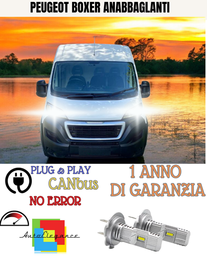 ⭐KIT LED PEUGEOT BOXER H7 6000K BIANCO ANABBAGLIANTI ⭐