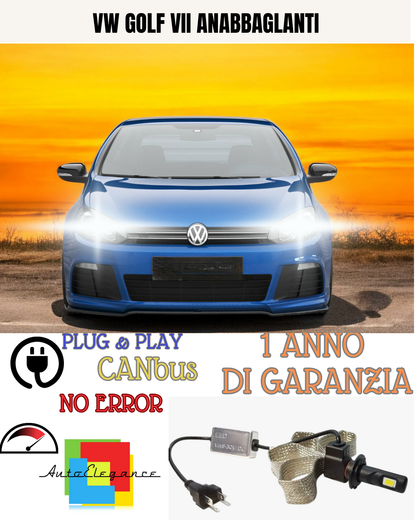 ✨KIT LED VW GOLF VII  H7 6000K  ANABBAGLIANTI ✨
