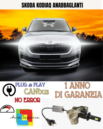 🔥KIT LED SKODA KODIAQ H7 6000K  BIANCO ANABBAGLIANTI🔥